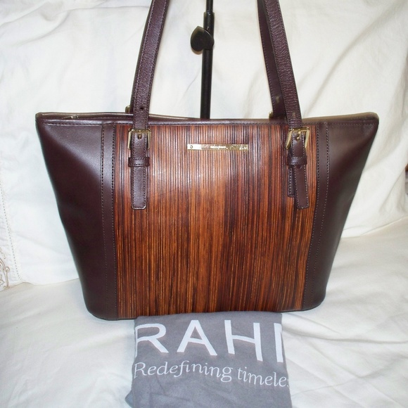 💔Brahmin Medium ASHER Brown Balsa 3D Leather Tote - Picture 1 of 8